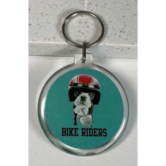 Dog Keychain i love bike riders - Picture 1 of 4